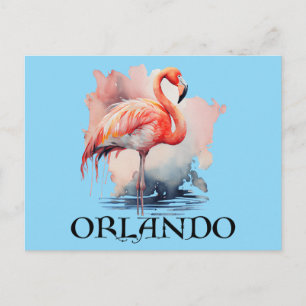 Orlando Florida Pink Flamingo Postkarte