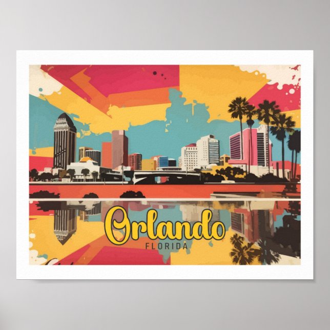 Orlando Florida Pop Kunst, Dichtung und Musik Poster (Vorne)