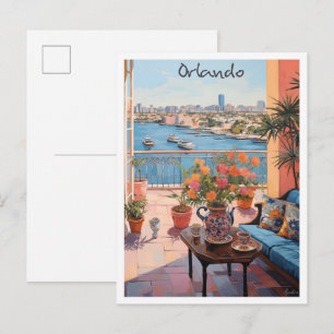 Orlando Florida Reise Ästhetik Postkarte