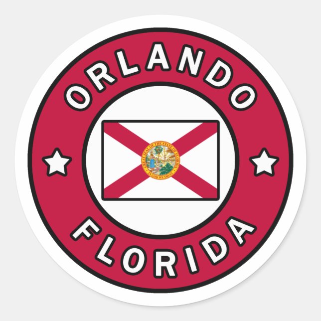 Orlando Florida Runder Aufkleber (Vorderseite)