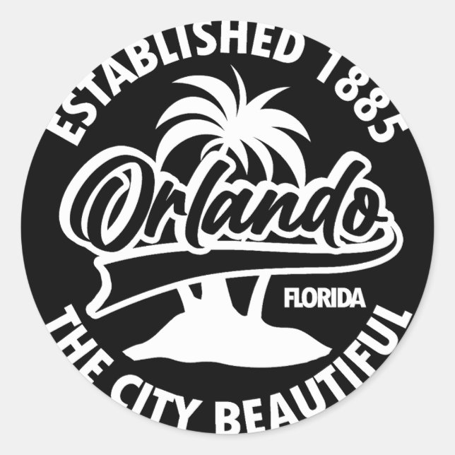 Orlando, Florida Runder Aufkleber (Vorderseite)