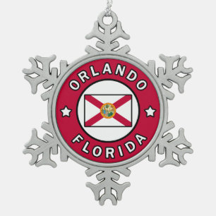 Orlando Florida Schneeflocken Zinn-Ornament