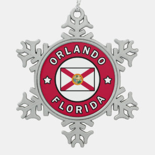 Orlando Florida Schneeflocken Zinn-Ornament