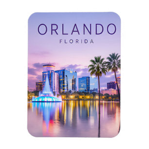 Orlando Florida Skyline See Sonnenuntergang Reise Magnet