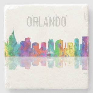 ORLANDO, FLORIDA SKYLINE - Stein trinkt Steinuntersetzer
