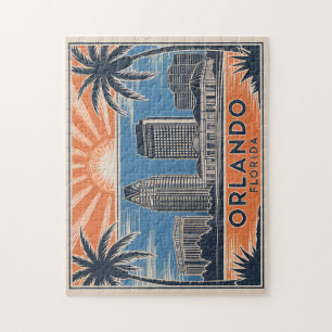 Orlando Florida Skyline Vintager Stil Mitte des Ja