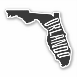 Orlando, Florida Staat Kontur - Reisen Aufkleber