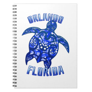 Orlando Florida Vacation Tribal Turtle Notizblock