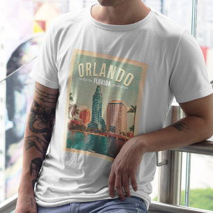 Orlando Florida Vintag High Gebäude Palm 1960s T-Shirt