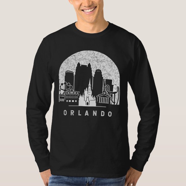 Orlando Florida Vintag Skyline T-Shirt (Vorderseite)