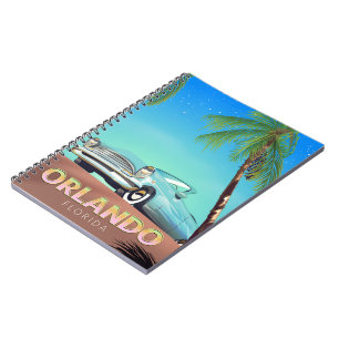 Orlando Florida Vintage-Reiseplakat, Notizblock