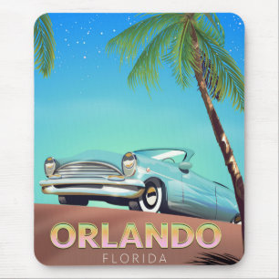 Orlando Florida Vintage-Reiseposter, Mousepad