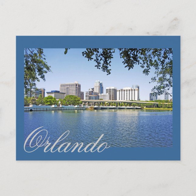 Orlando, Florida, vom Luzerersee aus gesehen Postkarte (Vorderseite)