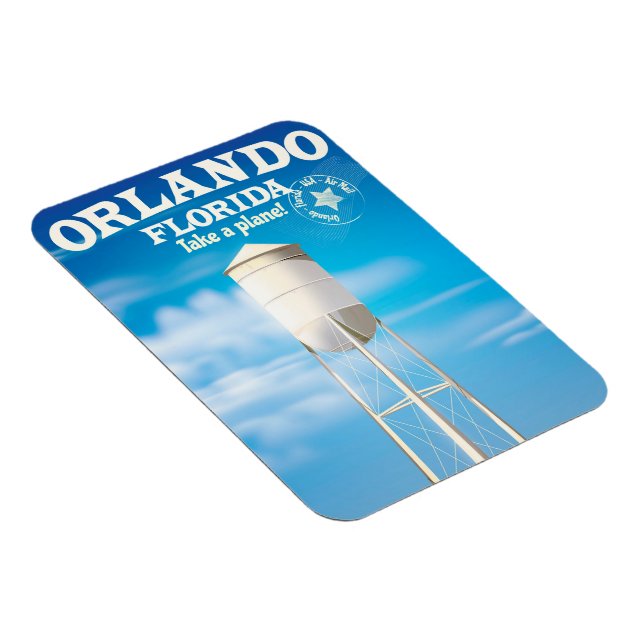 Orlando, Florida Water Tower Reiseausdruck. Magnet (Rechte Seite)