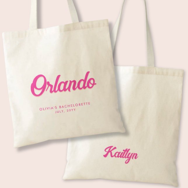 Orlando Junggeselinnen-Abschied Personalisiert Tot Tragetasche (Orlando Bachelorette Party Tote Bag)