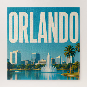 Orlando Lake Eola und Skyline der Innenstadt