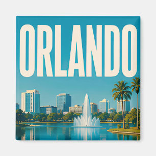 Orlando Lake Eola und Stadt-Skyline Magnet