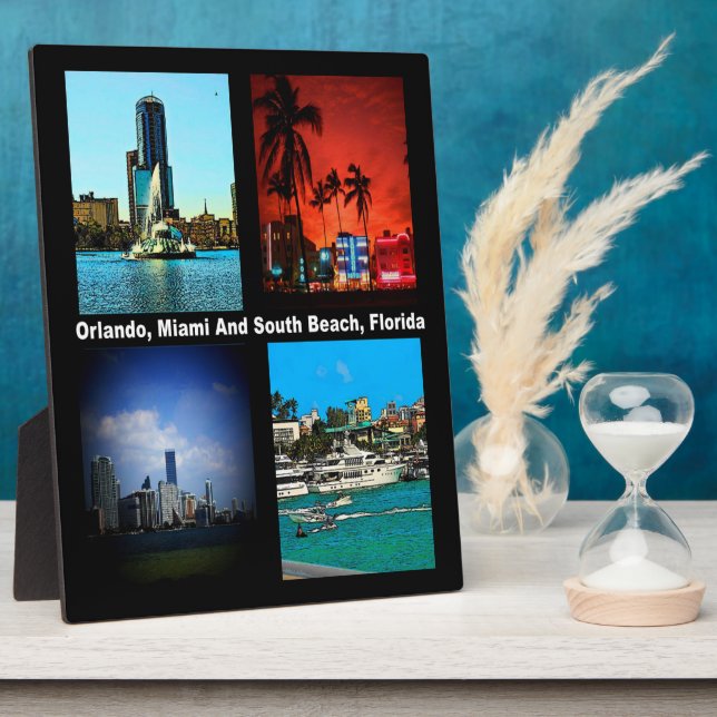 Orlando, Miami, South Beach Collage Fotoplatte (Seite)