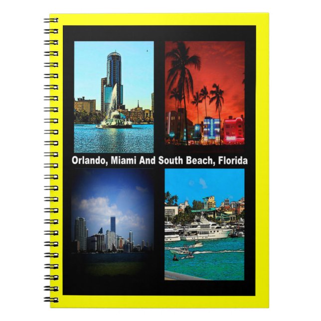 Orlando, Miami, South Beach Collage Notizblock (Vorderseite)