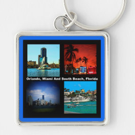Orlando, Miami, South Beach Collage Schlüsselanhänger
