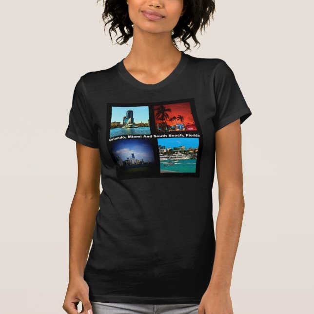 Orlando, Miami, South Beach Collage T-Shirt (Vorderseite)