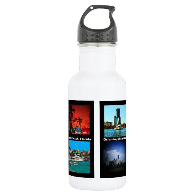 Orlando, Miami, South Beach Collage Trinkflasche (Vorderseite)
