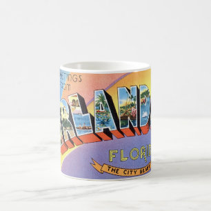 Orlando Retro Grey Postcard Mug