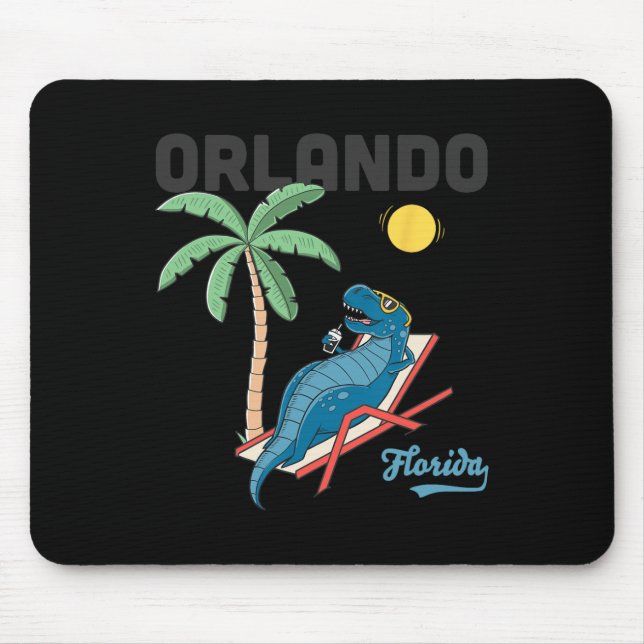Orlando-Shirts Kinder Florida Dinosaurier T-Rex Fa Mousepad (Vorne)