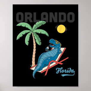Orlando-Shirts Kinder Florida Dinosaurier T-Rex Fa Poster