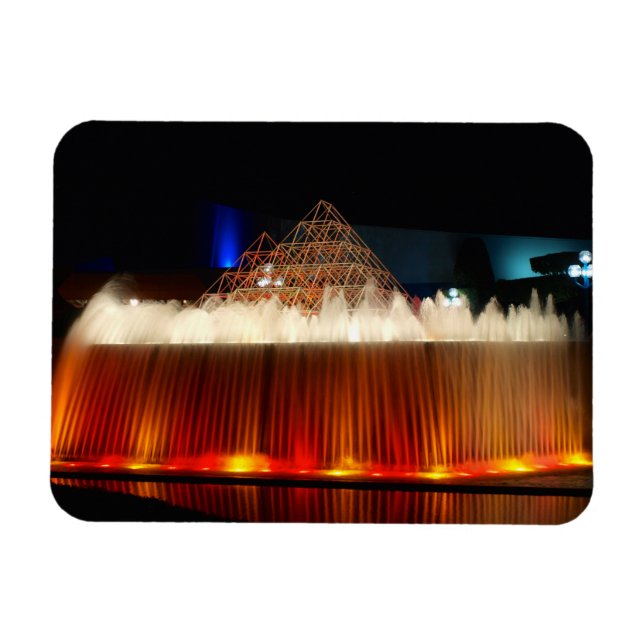 Orlando Themenpark Illuminierter Brunnen Magnet (Horizontal)