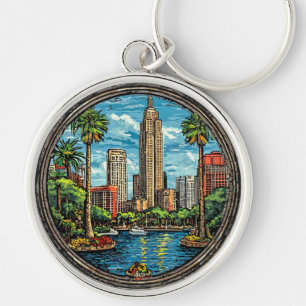 Orlando View mit Wolkenkratzern Schlüsselanhänger