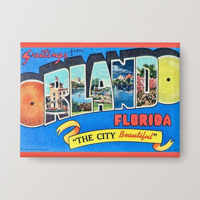 Orlando Vintag Greeting Button (Vorderseite)