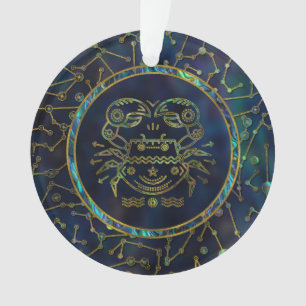 Ormeau d'or de zodiaque de Cancer sur la
