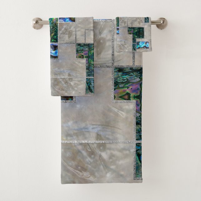 Ormeau géométrique abstrait et nacre (En situation)