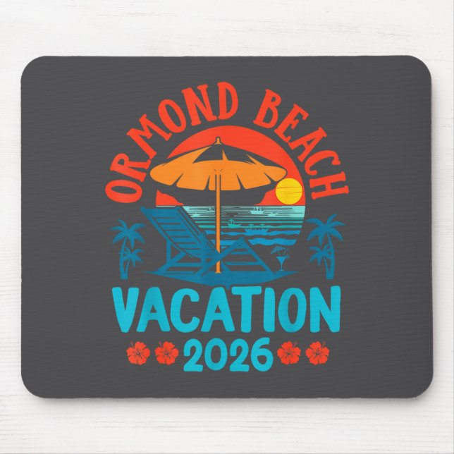 Ormond Beach Florida 2026 Family Vacation Beach Su Mousepad (Vorne)
