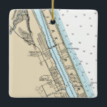 Ormond Beach Florida Chart Keramikornament<br><div class="desc">Ormond Beach Florida Weihnachtsschmuck mit NOAA-Diagramm gemacht.</div>
