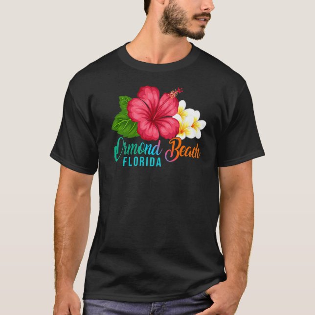Ormond Beach Vacation Florida Tropical Hibiscus Fl T-Shirt (Vorderseite)