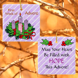 Ornament #1 of 4: 1st Week of Advent (HOPE)
