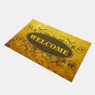 Ornament Banner schwarz transparent + Ihre Ideen Fußmatte