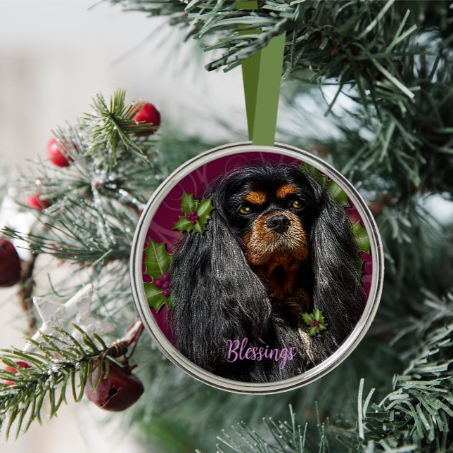 Ornament Cavalier Spaniel Black und Tan Spaniel Aus Metall (Von Creator hochgeladen)