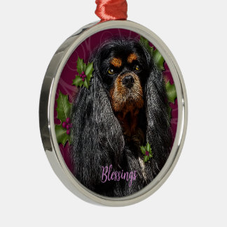Ornament, Cavalier Spanisch Schwarz und Tan Gesche Ornament Aus Metall