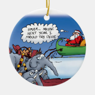 Ornament der Elefanten des Weihnachtsmanns