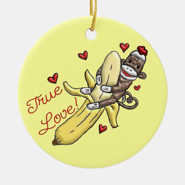 Ornament des Sock Monkey Valentine Door Hanger (Vorne)