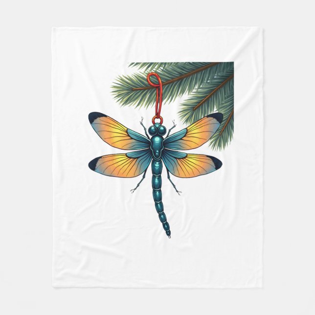 Ornament-Dragonfly Fleecedecke (Vorderseite)