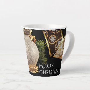 Ornament, Evergreen und Gold Band Milchtasse