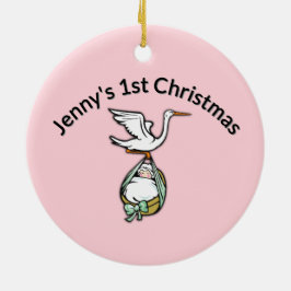 Ornament für Baby Girls Erste Weihnachtsfeier