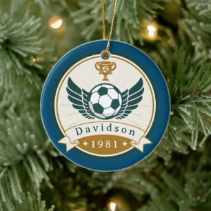 Ornament - Fußball - Personalisiert - Name hinzufü