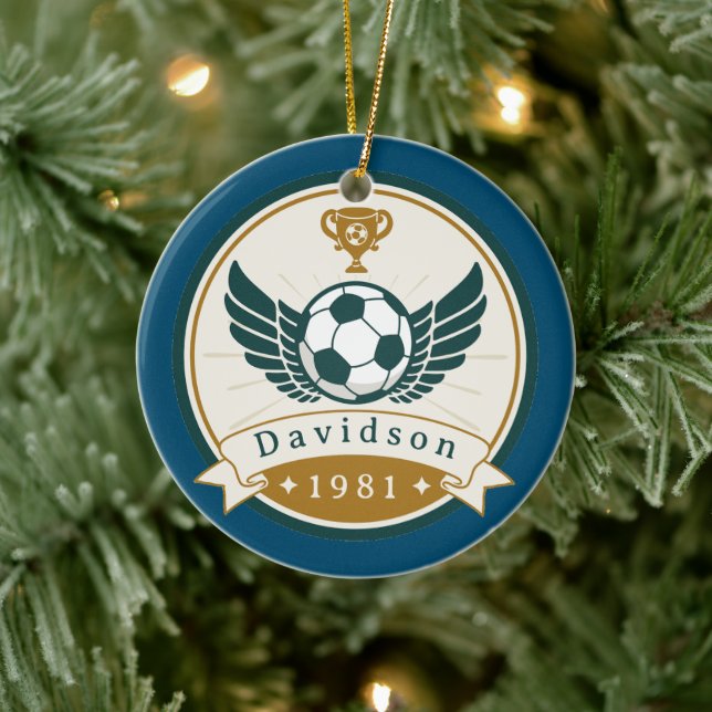 Ornament - Fußball - Personalisiert - Name hinzufü (Baum)