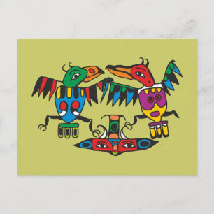 Ornament Indianer Native American Postkarte