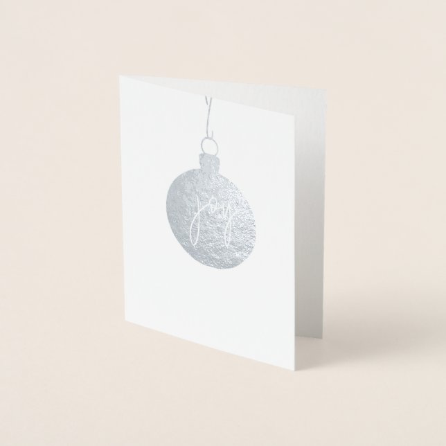 ORNAMENT JOY Holiday Card Silver Folienkarte (Vorderseite)